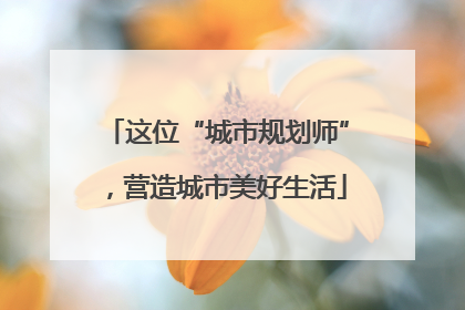 这位“城市规划师”，营造城市美好生活