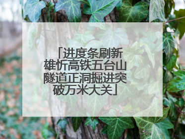 进度条刷新 雄忻高铁五台山隧道正洞掘进突破万米大关