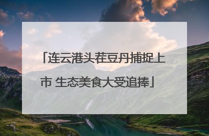 连云港头茬豆丹捕捉上市 生态美食大受追捧