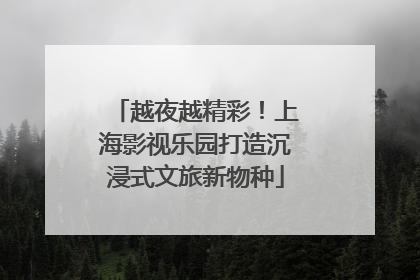 越夜越精彩！上海影视乐园打造沉浸式文旅新物种