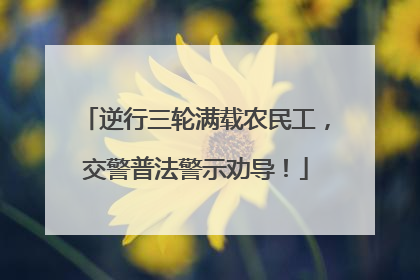 逆行三轮满载农民工，交警普法警示劝导！