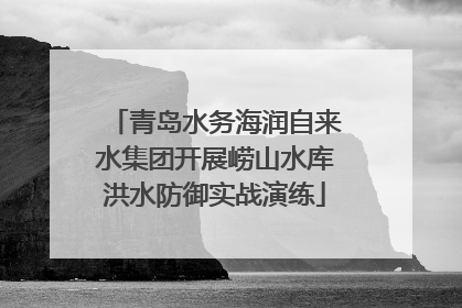 青岛水务海润自来水集团开展崂山水库洪水防御实战演练