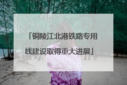 铜陵江北港铁路专用线建设取得重大进展