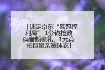 锁定京东“欧冠福利局” 1分钱抢数码音频豪礼、1元竞拍巨星亲签球衣