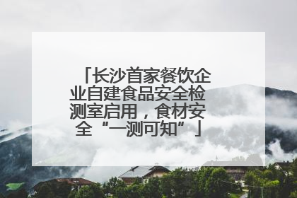 长沙首家餐饮企业自建食品安全检测室启用，食材安全“一测可知”