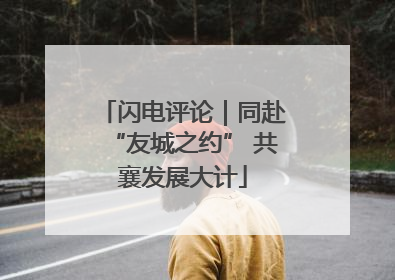 闪电评论｜同赴“友城之约” 共襄发展大计