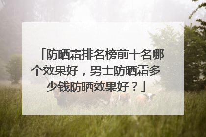 防晒霜排名榜前十名哪个效果好，男士防晒霜多少钱防晒效果好？