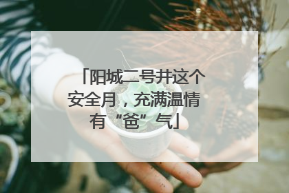 阳城二号井这个安全月，充满温情有“爸”气
