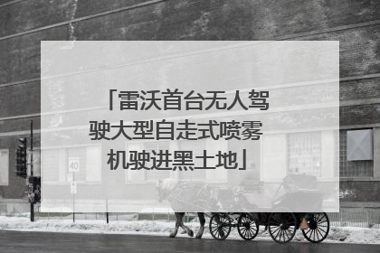 雷沃首台无人驾驶大型自走式喷雾机驶进黑土地
