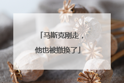 马斯克刚走，他也被撤换了