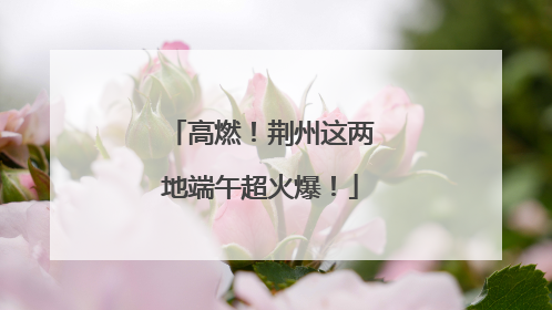 高燃！荆州这两地端午超火爆！