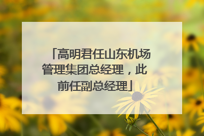 高明君任山东机场管理集团总经理，此前任副总经理