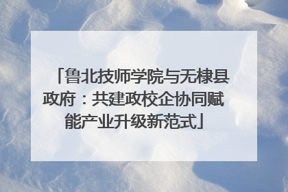 鲁北技师学院与无棣县政府：共建政校企协同赋能产业升级新范式