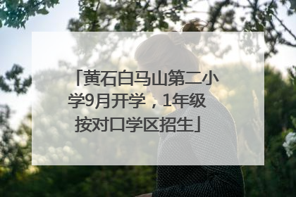 黄石白马山第二小学9月开学，1年级按对口学区招生
