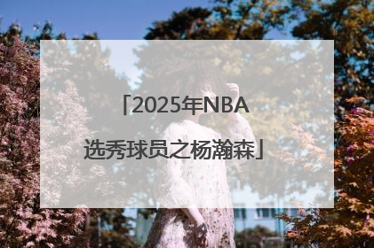 2025年NBA选秀球员之杨瀚森