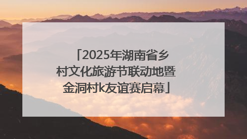 2025年湖南省乡村文化旅游节联动地暨金洞村k友谊赛启幕