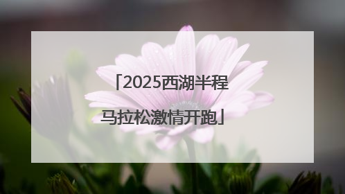 2025西湖半程马拉松激情开跑