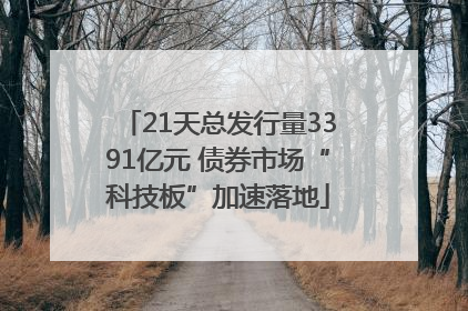 21天总发行量3391亿元 债券市场“科技板”加速落地