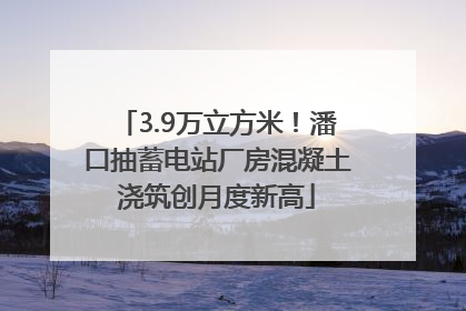 3.9万立方米！潘口抽蓄电站厂房混凝土浇筑创月度新高