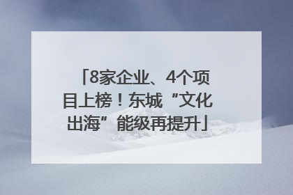 8家企业、4个项目上榜！东城“文化出海”能级再提升