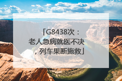 G8438次：老人急病就医不决，列车果断施救